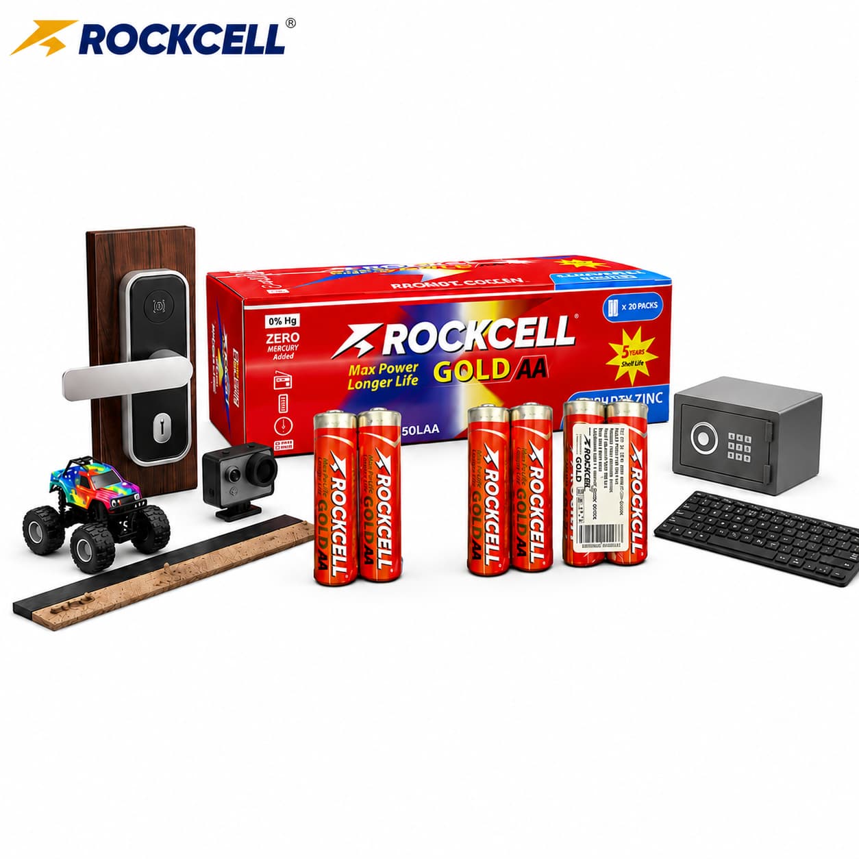 PIN ROCKCELL GOLD AA-2v