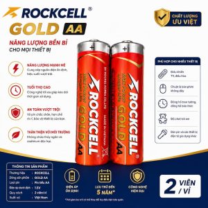 Pin Rockcell Gold AA (Vỉ 2 Viên)