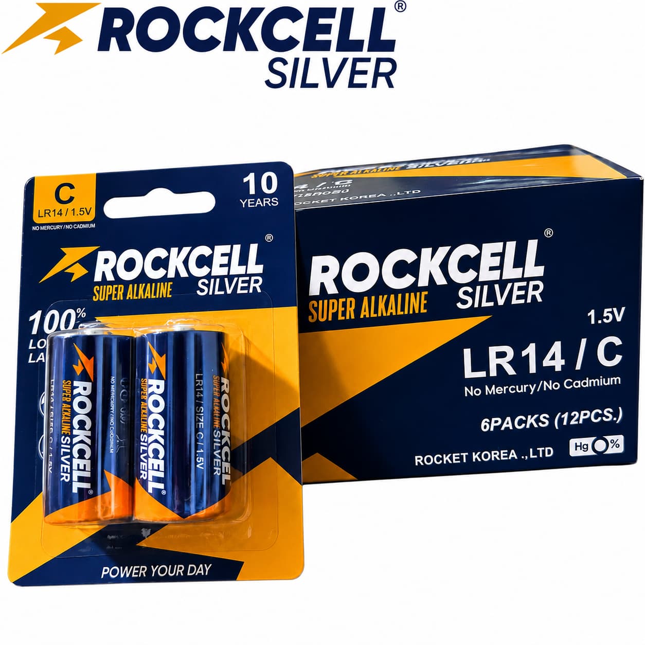 PIN ROCKCELL SILVER ALKALINE LR14-2B ( PIN TRUNG C ALKALINE)
