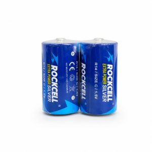 Pin Đại C ROCKCELL Extra Power Silver R14 1.5V (Vỉ 2 Viên)