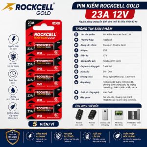 Pin Kiềm Rockcell Gold 23A 12V (Vỉ 5 Viên)